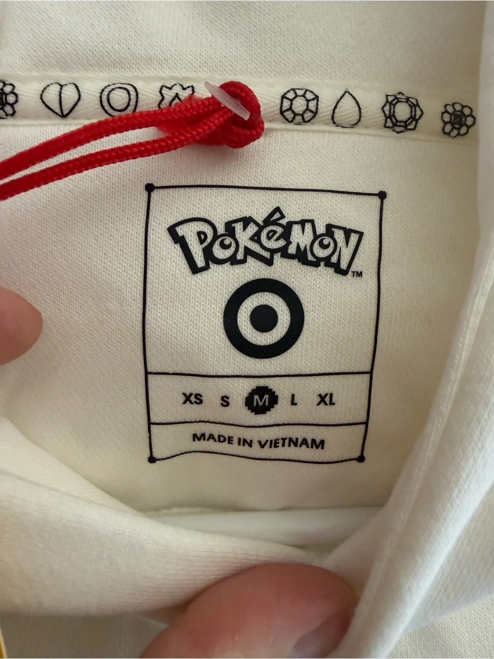 Pokemon x Target Exclusive Youth Kids Trainer Hoodie Sweatshirt Cream New SZ M